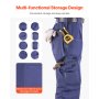 VEVOR FR Pants for Men, 100% Cotton, Flame-Resistant Cargo Pants with Multi-Pockets and Elastic Waist, Reinforced Tear-proof Stitching, Ideal for Welding Work and Casual Wear, XXL Size, Dark Blue