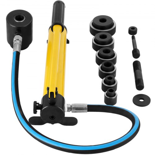 10 Ton 6 Dies Hydraulic Knockout Punch Driver Kit 1/2"-2" Electrical Set Cutter