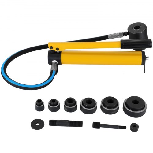 10 Ton 6 Dies Hydraulic Knockout Punch Driver Kit 1/2"-2" Electrical Set Cutter