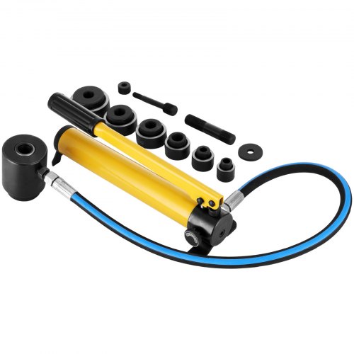 10 Ton 6 Dies Hydraulic Knockout Punch Driver Kit 1/2"-2" Electrical Set Cutter