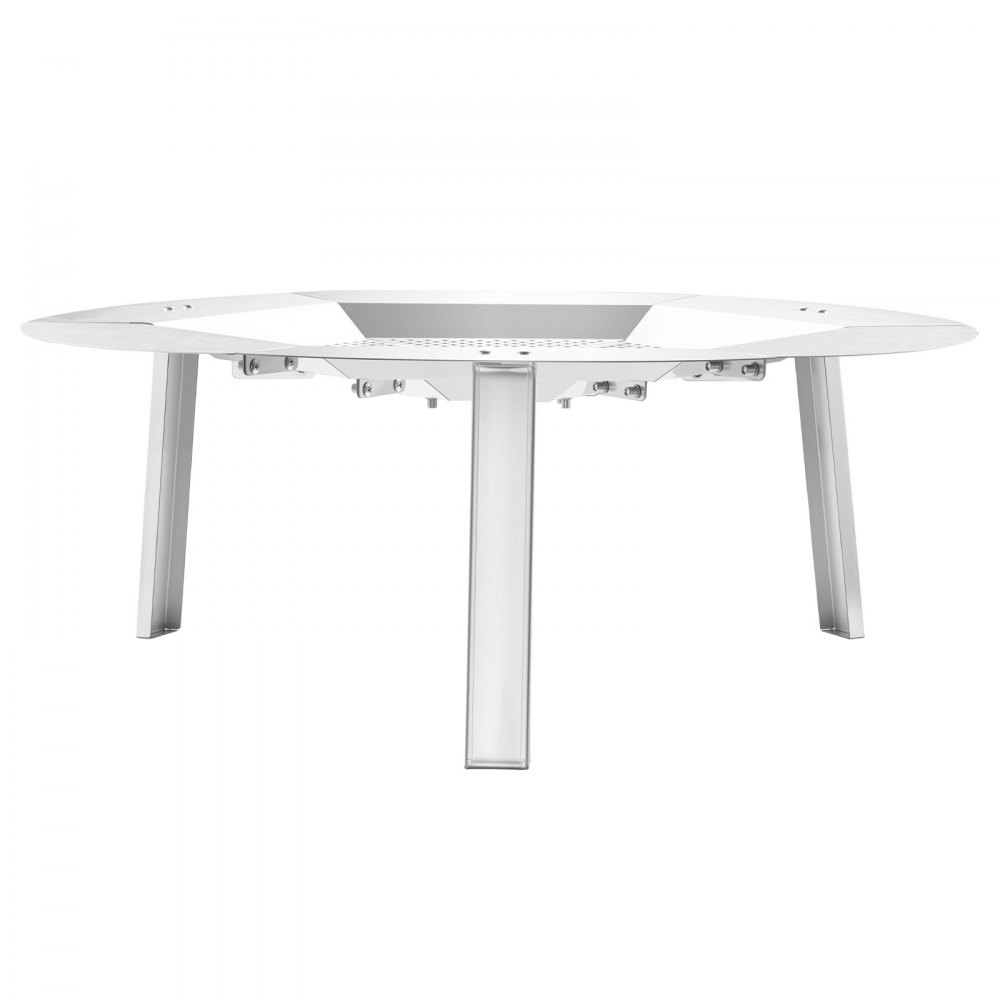 VEVOR vuurschaal warmteverdeler, 685x254 mm rond kampvuur hitteschild voor houtvuurkorf, warmteverdeler van roestvrij staal 304, afneembare branderafdekking, kampeeraccessoire