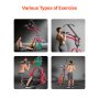 VEVOR Corner Leverage Gym Home Fitnessapparatuur met 2:1 Ratio LAT Low Row-systeem, krachttrainingsapparaat voor squats, deadlifts, bankdrukken, bicep curls, verstelbaar full body workoutstation