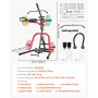 VEVOR Corner Leverage Gym Home Fitnessapparatuur met 2:1 Ratio LAT Low Row-systeem, krachttrainingsapparaat voor squats, deadlifts, bankdrukken, bicep curls, verstelbaar full body workoutstation