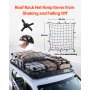 VEVOR Roof Rack Basket, 64 x 50 x 4.1 in, Universal Rooftop Cargo Carrier with Two 35.4 x 39.4 in Cargo Net,150 lbs Max Car Top Luggage Holder, 4.1 in Fence, Anti-Rust Alloy Steel, for SUV Truck Car