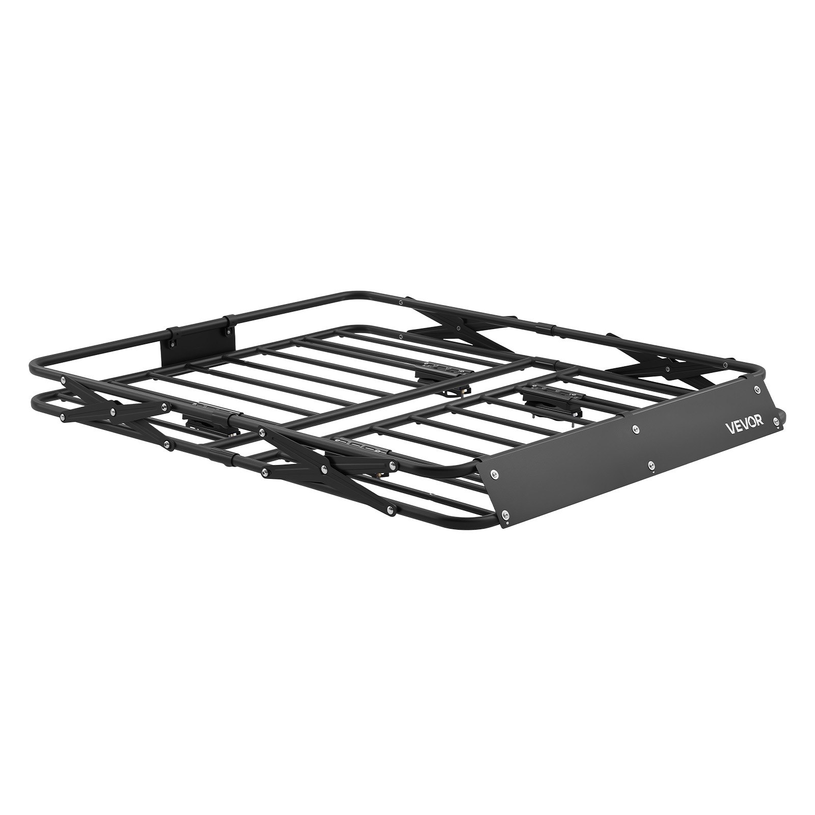 VEVOR Dakkoffer 1168 x 914 x 102 mm Dakbagagemand met inklapmechanisme Draagvermogen tot 90,72 kg Weerbestendige inklapbare autodakkoffer Gemaakt van gelegeerd staal Daktransportmand Geschikt voor SUV's en pick-ups