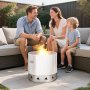 VEVOR Fire Pit Stand for Solo Stove Bonfire, 49.5 cm Smokeless Fire Pit Ring, Stainless Steel Fireplace Stove Support Frame Accessory, Portable Outdoor Camping Holder Tools for Fireplace