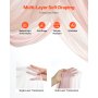 VEVOR Artificial Wedding Arch Flowers Kit, Pink Wedding Arch Flowers with Drapes Kit (Pack of 5) - 2 Pcs Floral Arrangement, 3 Pcs Sheer Drapes, for Ceremony Bouquets Reception Backdrop Decoration