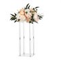 VEVOR Wedding Flower Stand, 10PCS 19.69-inch Column Flower Stand, Floral Stands with Acrylic Laminate, Cylindrical Cubic Floral Display Rack for Wedding, Party, Birthday, Home, Centerpiece Stands