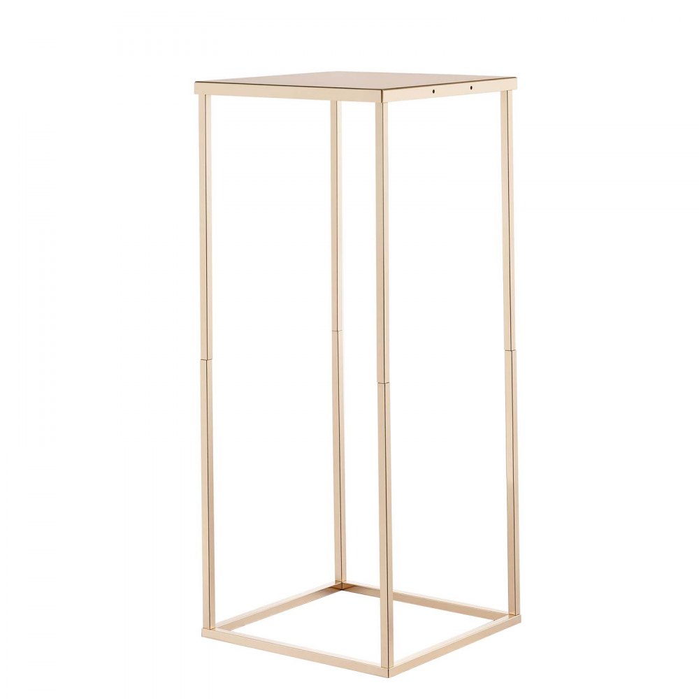 VEVOR Bruidsbloemenstandaard 250x250x600mm, 10 stuks. Bloemenkrukjes, bloemenstandaards met metalen plank, rechthoekige plantenkrukjes voor bruiloften, feesten, verjaardagen, tafeldecoratie, roségoud