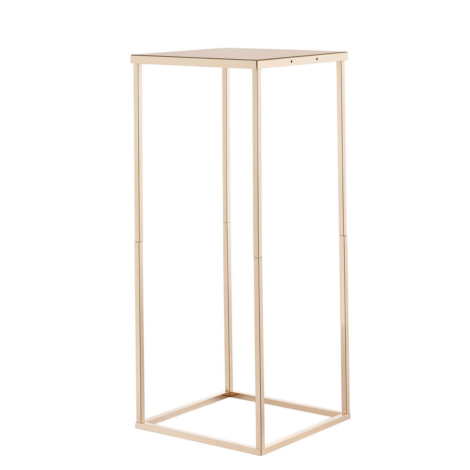 VEVOR Bruidsbloemenstandaard 250x250x600mm, 10 stuks. Bloemenkrukjes, bloemenstandaards met metalen plank, rechthoekige plantenkrukjes voor bruiloften, feesten, verjaardagen, tafeldecoratie, roségoud