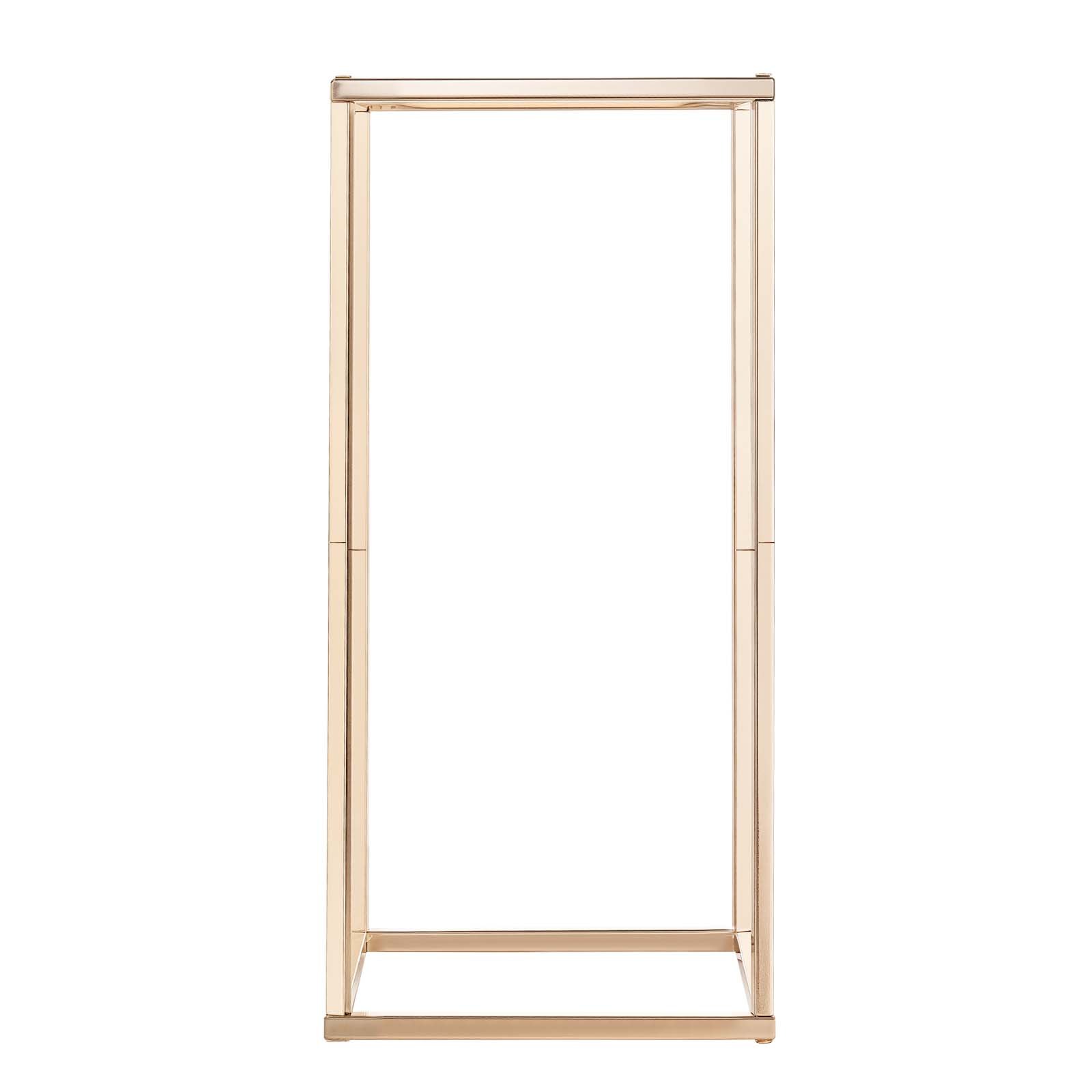 VEVOR Bruidsbloemenstandaard 250x250x600mm, 10 stuks. Bloemenkrukjes, bloemenstandaards met metalen plank, rechthoekige plantenkrukjes voor bruiloften, feesten, verjaardagen, tafeldecoratie, roségoud