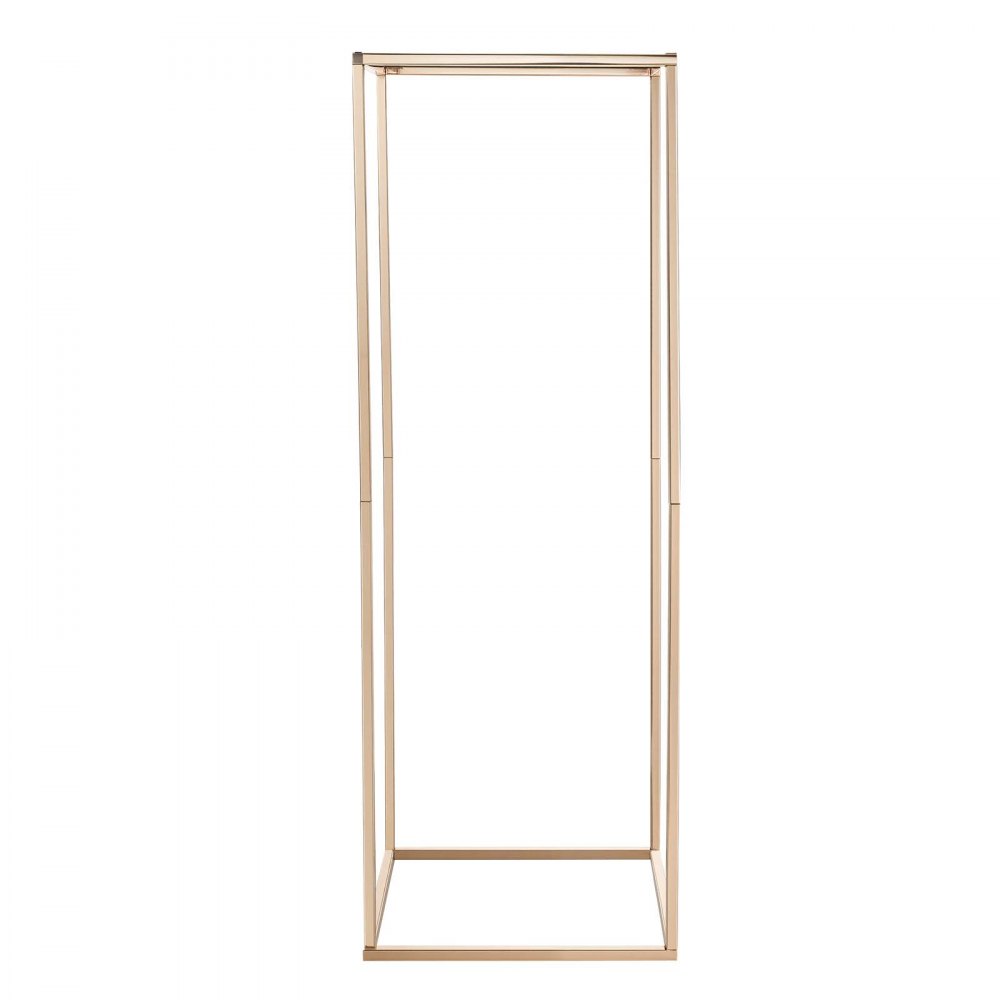 VEVOR Bruidsbloemenstandaard 280x280x800mm, 10 stuks. Bloemenkrukjes, bloemenstandaards met metalen plank, gouden rechthoekige plantenkrukjes voor bruiloften, feesten, verjaardagen, tafeldecoratie.