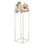 VEVOR Wedding Flower Stand, 10PCS 31.5-inch Column Flower Stand, Floral Stands with Metal Laminate, Rectangular Floral Display Rack for Wedding, Party, Birthday, Home, French Gold Stands