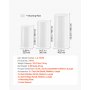 VEVOR Bruidsbloemenstandaard, 3-delige set, cilindrische voet (600/750/900 mm hoog), witte voet met PVC-deksel, cilindrische standaards voor bruiloften, feesten, verjaardagen en decoraties, draagvermogen 15 kg