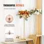 VEVOR Set van 4 bloemenkrukken 20x20x90cm Bloemenstandaard IJzeren bijzettafel Moderne kristallen vaas Goudkleurige galvanische plantenkruk Plantenstandaard Metalen standaard voor decoratie van bars, hotels en cafés