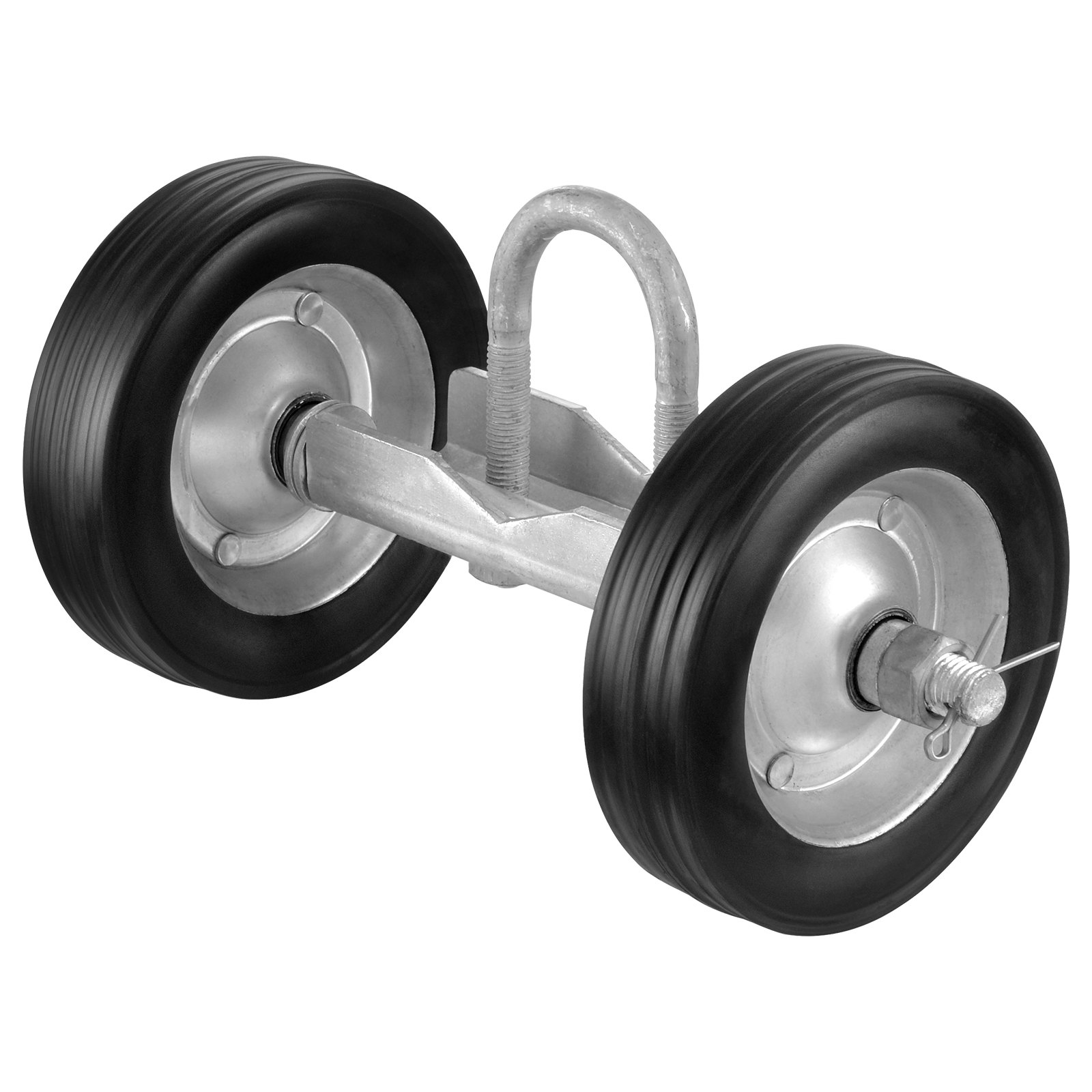 VEVOR Schuifpoortset 32-50 mm, Roldeurbeslagset, Universele Schuifpoortrollen, Zware Schuifpoortgeleiderol voor Schuifpoorten en Roldeuren, Max. Draagvermogen 272 kg, Zwart