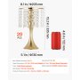 VEVOR 20 stuks trouwvazen, bloemvazen ​​voor bruiloften, 33,5 cm hoog, metalen bloemvazen ​​met bloemenstandaard, kristallen decoratie, tafelvazen ​​voor bruiloften, feesten, jubilea en ceremonies, goudkleurig