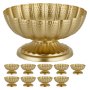 VEVOR 10 stuks trouwvazen, tafeldecoratie, bloemenvazen ​​voor bruiloften, 10 cm hoog, metalen tafelvazen ​​met bloemenstandaard, bloemenschaal, tafeldecoratie voor bruiloften, feesten, jubilea, ceremonies, goud