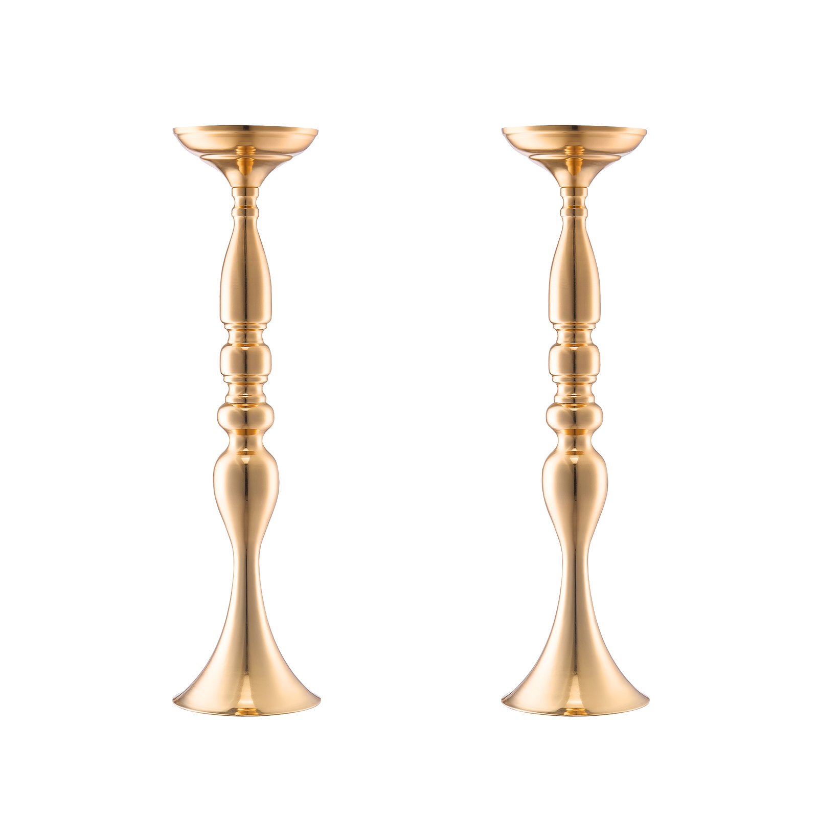 VEVOR 24PCS 50cm/19.7” Tall Wedding Flower Vase, Metal Wedding Centerpiece, Gold Floral Arrangement Stand Display Rack for Tables Wedding Dinner Party, Anniversary Ceremony Birthday Event Decor