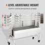 VEVOR suckling pig grill lamb grill 117 cm, 60 kg stainless steel rotisserie 4-level height adjustable, 50 W 2 in 1 BBQ rotisserie grill incl. spice jar & cleaning brush & handle electric grill with baffle