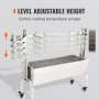 VEVOR suckling pig grill lamb grill 117 cm, 41 kg stainless steel rotisserie 4-stage height-adjustable, 50 W 2 in 1 BBQ rotisserie grill incl. spice jar & cleaning brush & handle electric grill movable