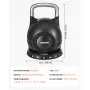 VEVOR Verstelbare Kettlebell met 7 gewichtsniveaus (2/5/8/11/14/17/20 kg), ABS + gegoten aluminium, voor gripkrachttraining, full body workout, crosstraining, zwart