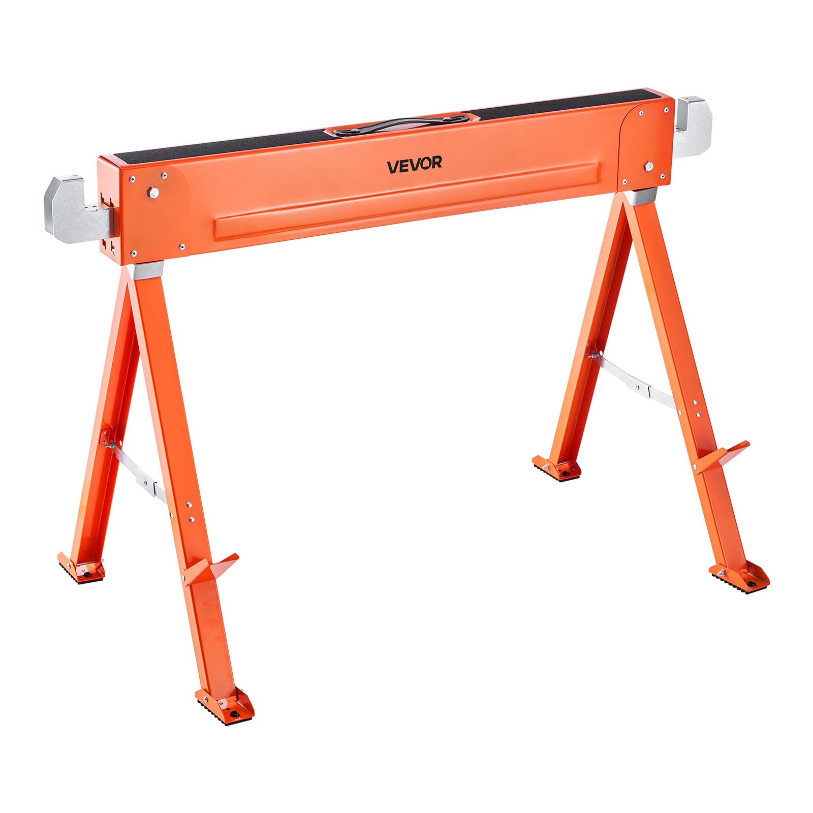 VEVOR Trestles, 2-pack werkbanken, 600 kg draagvermogen, zaagbok met opvouwbare poten, draagbare opvouwbare bok met antislip voetkussens, voor houtbewerking, timmerlieden en aannemers