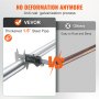 VEVOR Cargo Bar Support Rod, Adjustable from 2260 to 2642 mm, Steel Cargo Stabilizing Bar with 140kg Capacity, Truck Bed Load Bar for Trailer, Semi-Trailer (4pcs)