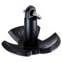 black VEVOR river anchor with a sturdy metal shank and flukes designed for securing boats.