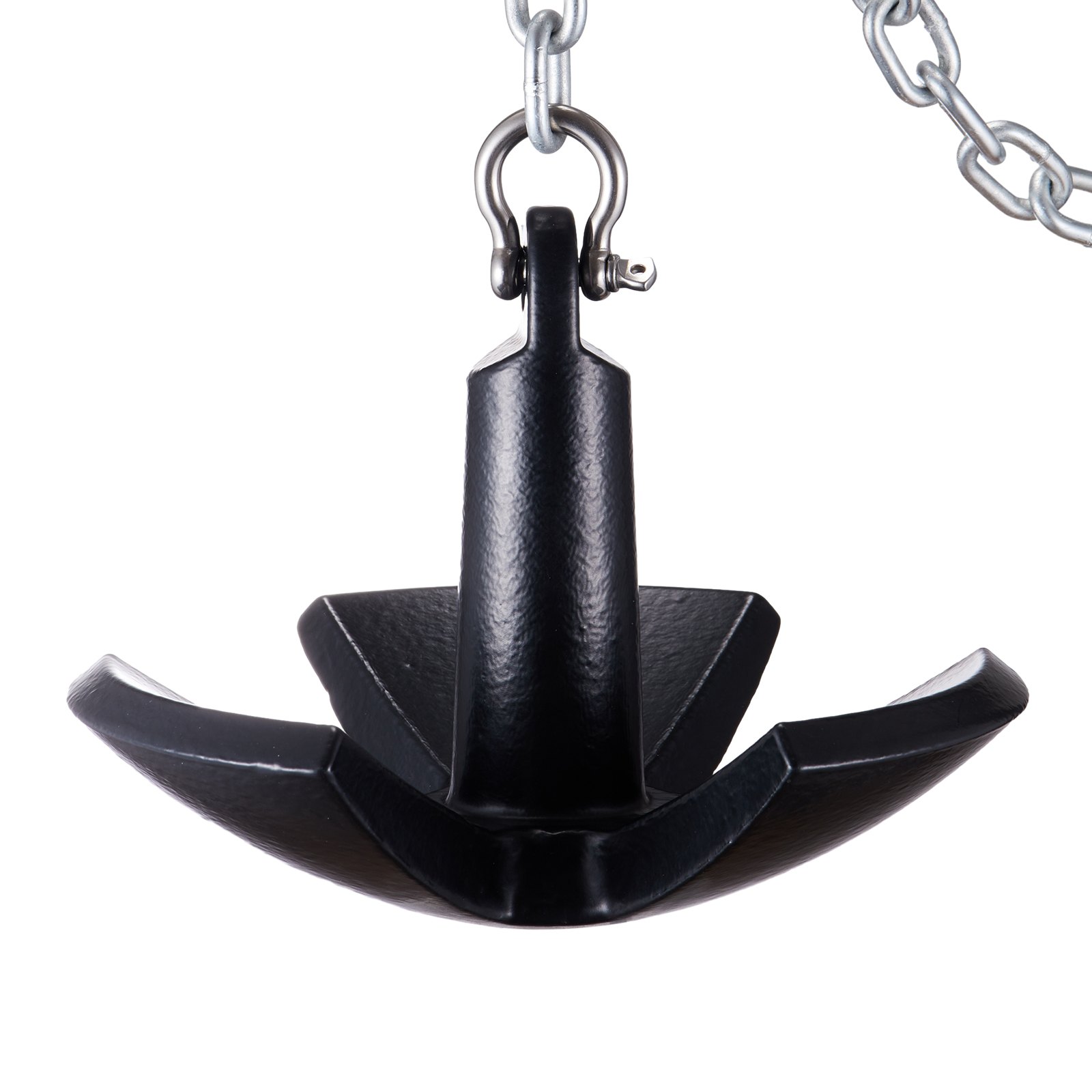 VEVOR River Anchor Bootanker Gemaakt van gietijzer met zwarte vinylcoating 13,6 kg, Marine Grade Paddenstoelanker voor boten tot 9,14 m, Indrukwekkende houdkracht in rivieren en meren met modderbodems