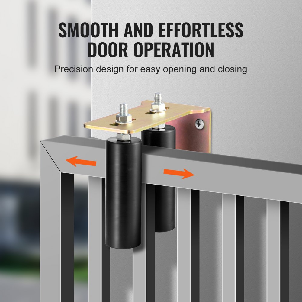 VEVOR Sliding Gate Kit, 6” Rolling Gate Hardware Kit with L-Bracket, Universal Adjustable Sliding Gate Rollers, Heavy Duty Sliding Gate Guide Roller for Sliding Gates and Rolling Door,Black