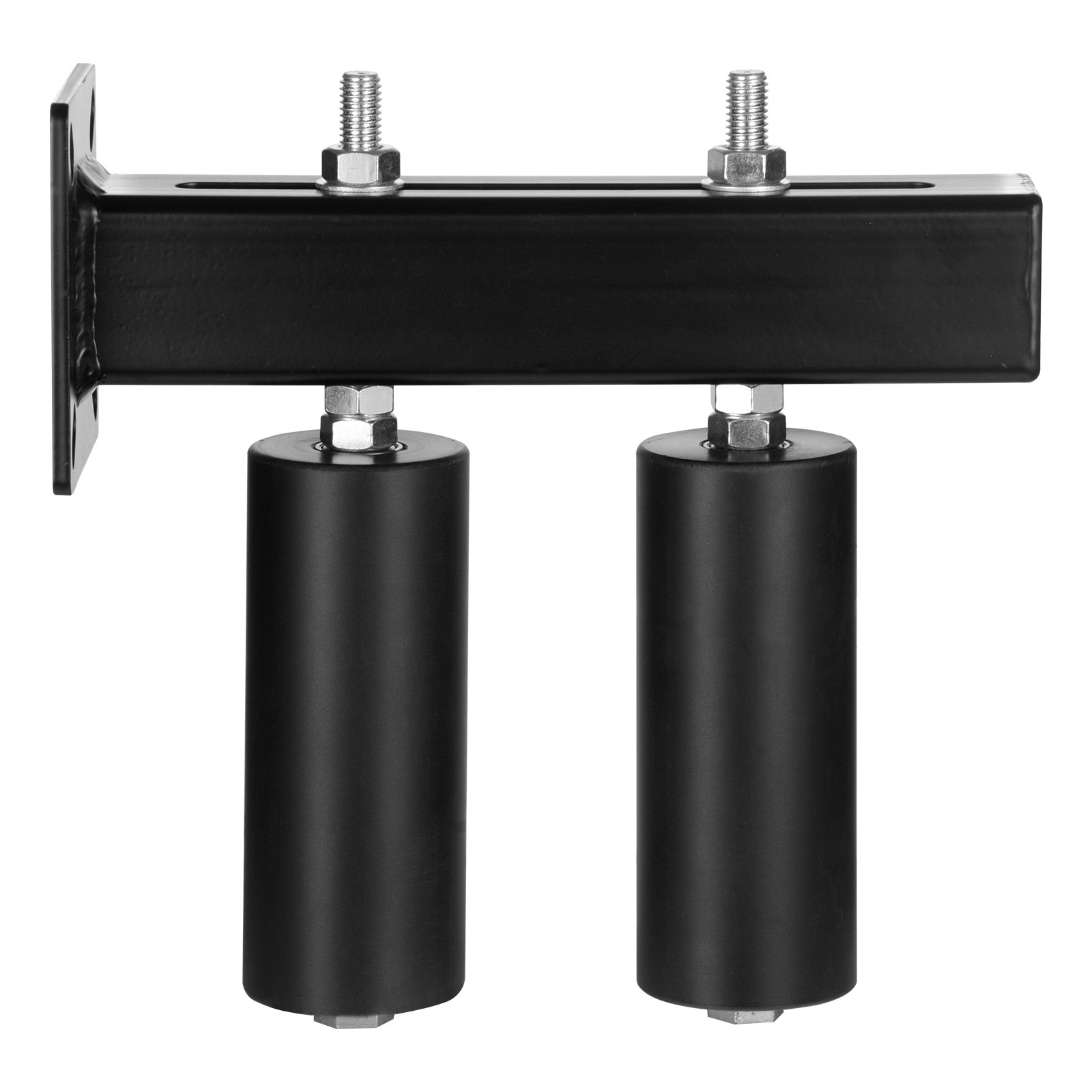 VEVOR Sliding Gate Kit, 6” Rolling Gate Hardware Kit with T-Bracket, Universal Adjustable Sliding Gate Rollers, Heavy Duty Black Sliding Gate Guide Roller for Sliding Gates and Rolling Door