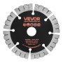 VEVOR Diamond Blades 5 inch, 5-Pack Wall Chaser Saw Blade Cutting Blade, 0.79 in Arbor, High-Hardness Diamond Segments, 65Mn Steel Core, Dry Wet Cutting, Clean Edges for Concrete Brick Stone Cement