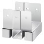 VEVOR paalankers, 10 stuks, binnenafmetingen 89,6 x 90,5 mm voor palen van 88,9 x 88,9 mm, betonnen paalankers, paalvoeten van koolstofstaal met 25,4 mm tussenruimte, voor betonnen pergola's en patio's