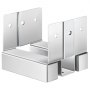 VEVOR paalankers, 10 stuks, binnenafmetingen 89,6 x 90,5 mm voor palen van 88,9 x 88,9 mm, betonnen paalankers, paalvoeten van koolstofstaal met 25,4 mm tussenruimte, voor betonnen pergola's en patio's