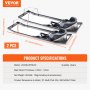 VEVOR Concrete Knee Boards Stainless Steel, 28'' x 8'' Concrete Sliders, 2 Pairs Concrete Knee Pads Moving Sliders, with Knee Pads & Board Straps for Cement and Concrete Finishing