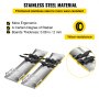 VEVOR Concrete Knee Boards 30'' x 8'' Slider Knee Boards, Kneeler Board Stainless Steel Kneeboards, Concrete Sliders Pair Moving Sliders, with Concrete Board Straps for Cement and Concrete Finishi