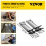 VEVOR Concrete Knee Boards 30'' x 8'' Slider Knee Boards, Kneeler Board Stainless Steel Kneeboards, Concrete Sliders Pair Moving Sliders, with Concrete Board Straps for Cement and Concrete Finishi