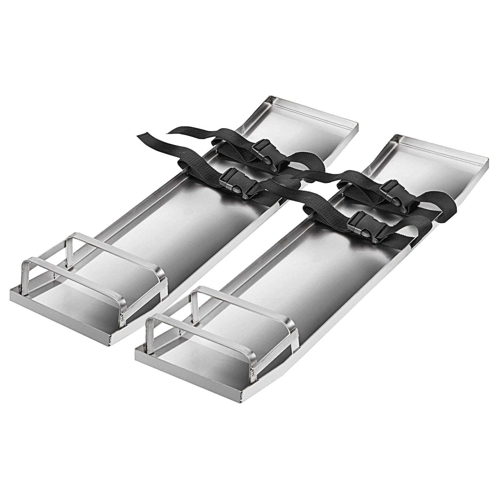 VEVOR Concrete Knee Boards 30'' x 8'' Slider Knee Boards, Kneeler Board Stainless Steel Kneeboards, Concrete Sliders Pair Moving Sliders, with Concrete Board Straps for Cement and Concrete Finishi