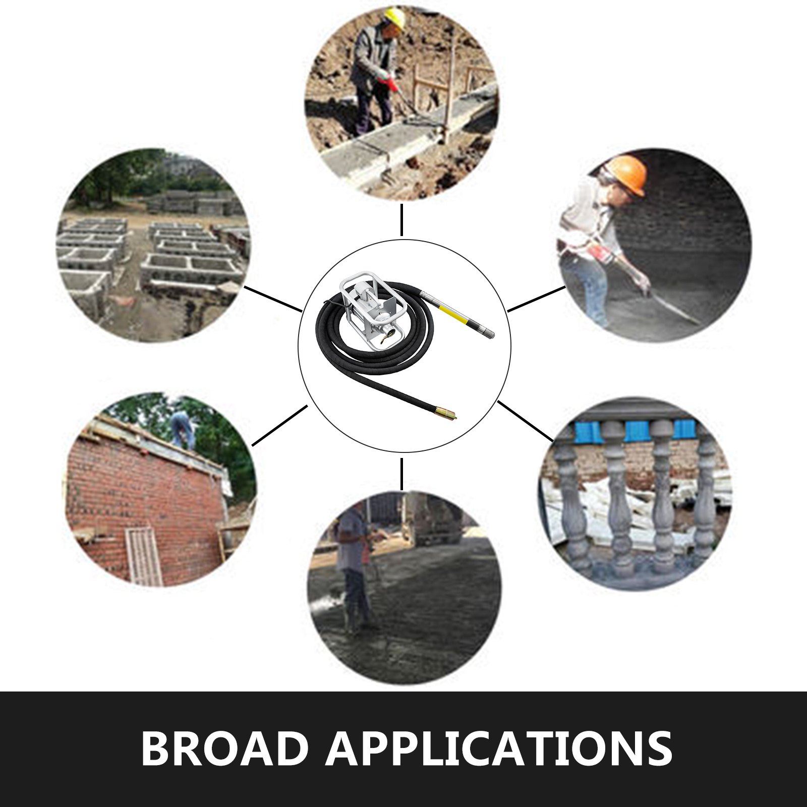 220V Elektrische Beton Vibrator 2800rpm Vibrerende Fles Fles Vibrator Draagbare Vibrator 10M As Diameter 60MM