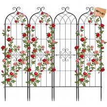 VEVOR Klimrek, 152x40,5 cm, 4-delige set, Metalen klimrek met poedercoating en vergrendelingsmechanisme, klimsteun, tuinrek, plantensteun voor bloemen, groenten en rozen