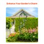 VEVOR Garden Trellis for Climbing Plants, 60 x 15 in, Rustproof Metal Garden Flower Trellis, Outdoor Climbing Rose Trellis Cucumbers Support, Decorative Tall Clematis Trellis for Courtyards Lawns