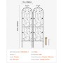VEVOR Garden Trellis for Climbing Plants, 60 x 15 in, 2 Packs Rustproof Metal Garden Flower Trellis, Outdoor Climbing Rose Trellis Cucumbers Support, Decorative Clematis Trellis for Courtyards Lawns