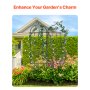 VEVOR Garden Trellis for Climbing Plants, 71 x 20 in, 2 Packs Rustproof Metal Garden Flower Trellis, Outdoor Climbing Rose Trellis Cucumbers Support, Decorative Clematis Trellis for Courtyards Lawns
