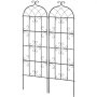VEVOR Garden Trellis for Climbing Plants, 71 x 20 in, 2 Packs Rustproof Metal Garden Flower Trellis, Outdoor Climbing Rose Trellis Cucumbers Support, Decorative Clematis Trellis for Courtyards Lawns