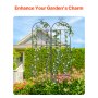 VEVOR Garden Trellis for Climbing Plants, 87 x 20 in, 2 Packs Rustproof Metal Garden Flower Trellis, Outdoor Climbing Rose Trellis Cucumbers Support, Decorative Clematis Trellis for Courtyards Lawns