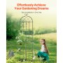 VEVOR Garden Trellis for Climbing Plants, 87 x 20 in, 2 Packs Rustproof Metal Garden Flower Trellis, Outdoor Climbing Rose Trellis Cucumbers Support, Decorative Clematis Trellis for Courtyards Lawns