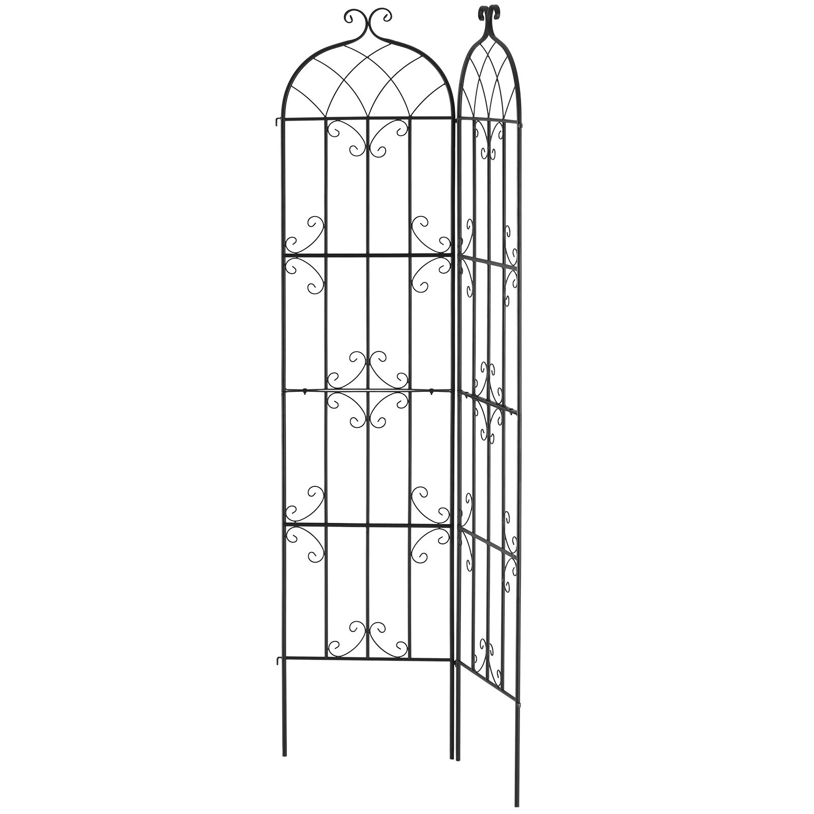 VEVOR Garden Trellis for Climbing Plants, 87 x 20 in, 2 Packs Rustproof Metal Garden Flower Trellis, Outdoor Climbing Rose Trellis Cucumbers Support, Decorative Clematis Trellis for Courtyards Lawns