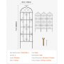 VEVOR Garden Trellis for Climbing Plants, 71 x 20 in, 4 Packs Rustproof Metal Garden Flower Trellis, Outdoor Climbing Rose Trellis Cucumbers Support, Decorative Clematis Trellis for Courtyards Lawns