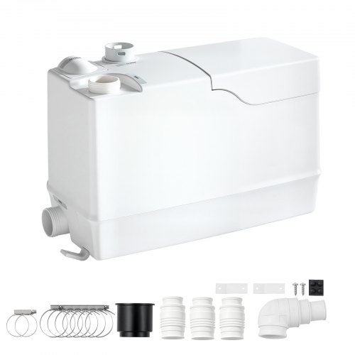VEVOR pompstation 800 W 12000 l/u afvalwaterpompstation met een opvoerhoogte van 10 m, afvalwaterpomp met 3 inlaten voor afvalwaterafvoer in kelder, keuken, gootsteen, douche, bad en wasruimte.